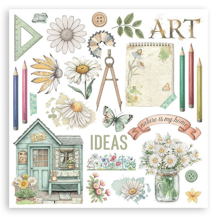 Stamperia Daisy Art - Rub-Ons Assortment Kit