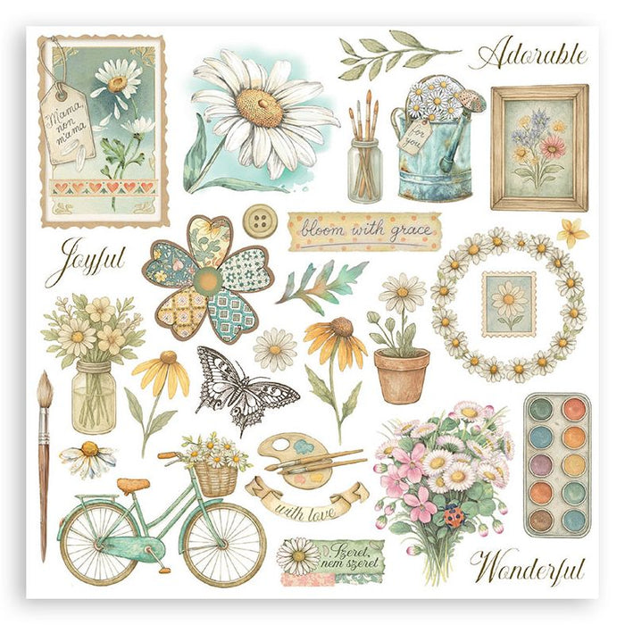 Stamperia Daisy Art - Rub-Ons Assortment Kit