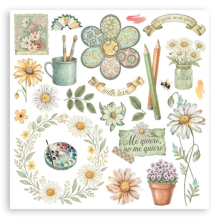 Stamperia Daisy Art - Rub-Ons Assortment Kit
