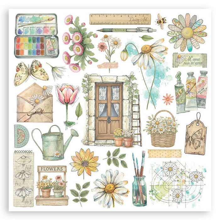 Stamperia Daisy Art - Rub-Ons Assortment Kit
