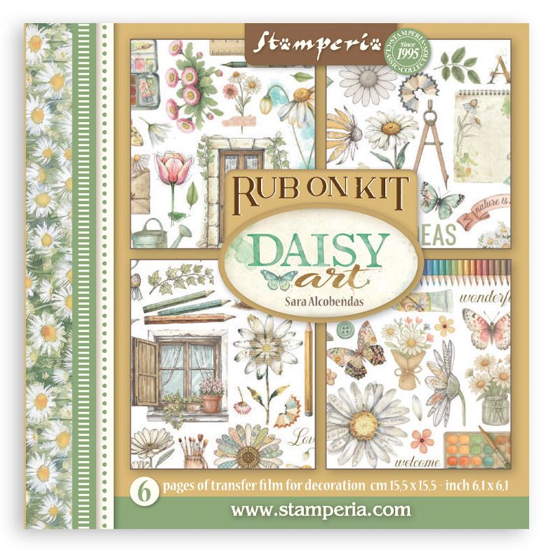 Stamperia Daisy Art - Rub-Ons Assortment Kit