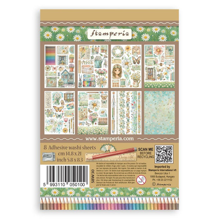 Stamperia Daisy Art - A5 Washi Pad