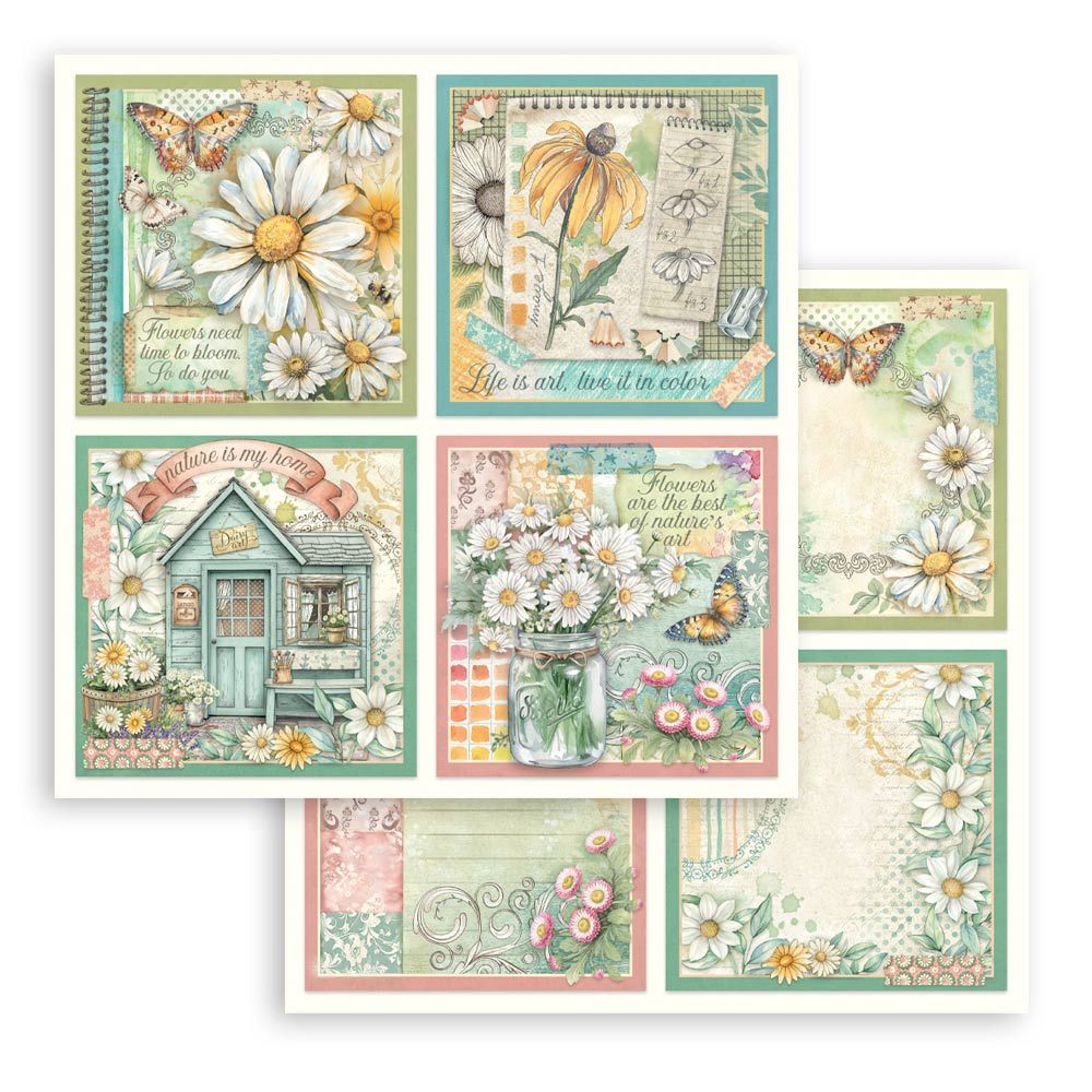 Stamperia Daisy Art - 4 Cards
