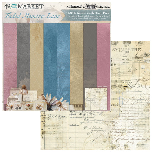49 & Market Faded Memory Lane - 12x12 Solids Collection Pack