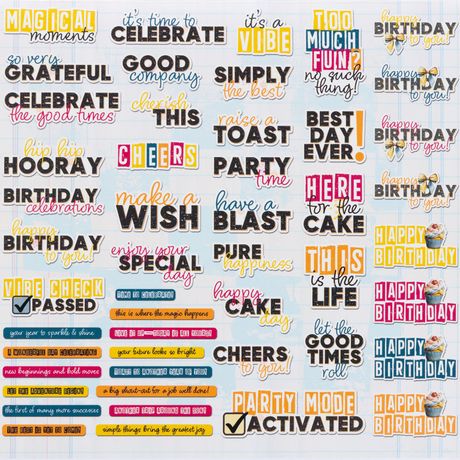 49 & Market Glimmer & Glee - Chipboard Set