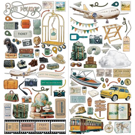 49 & Market Travel Diaries - Laser Cut Outs