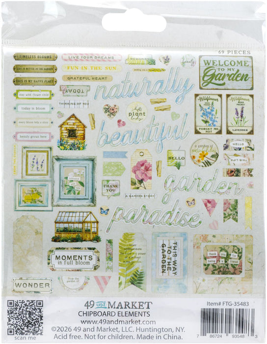 49 & Market From The Garden - Chipboard Set