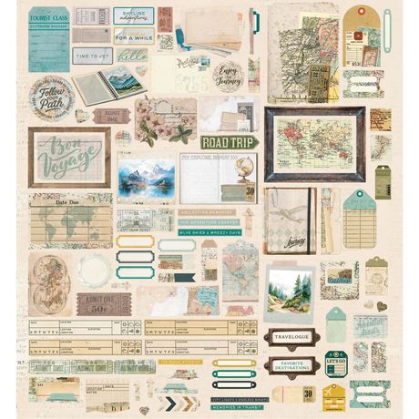 49 & Market Travel Diaries - Die Cut Elements