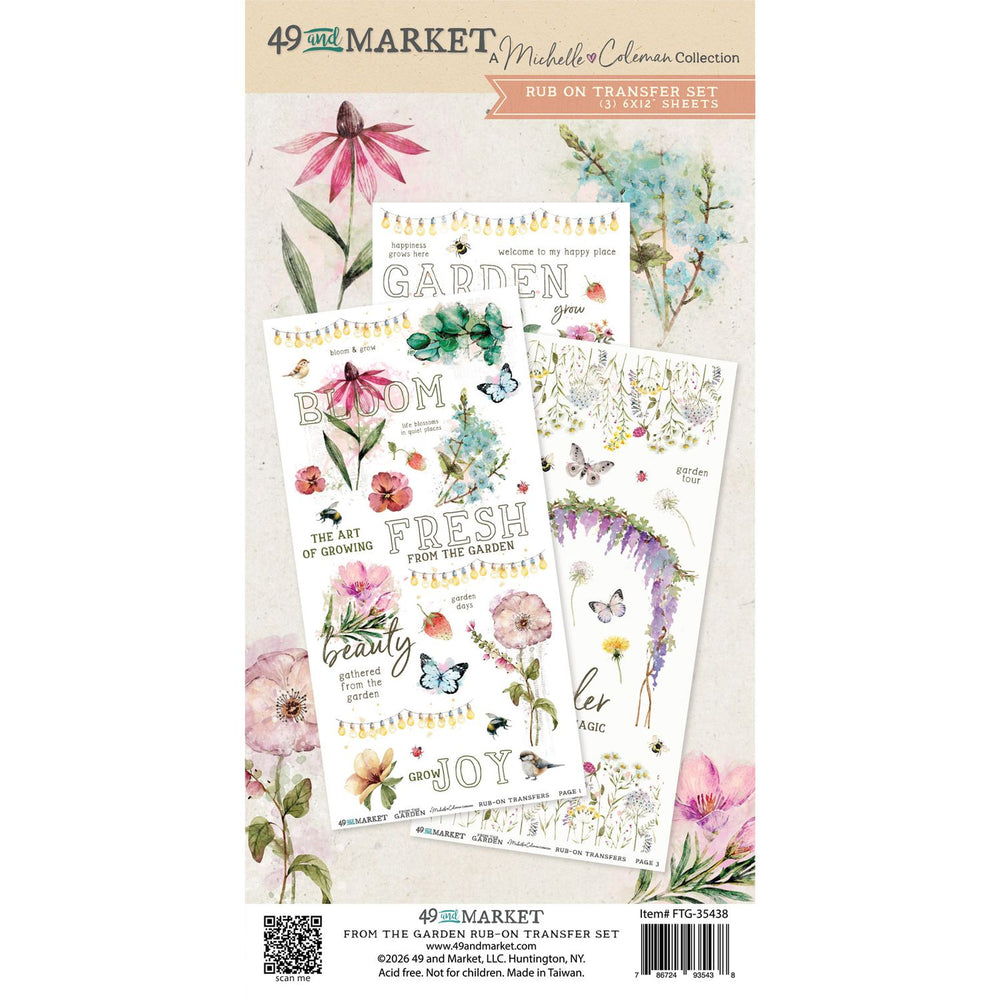 49 & Market From The Garden - Blendable Rub-On Transfers