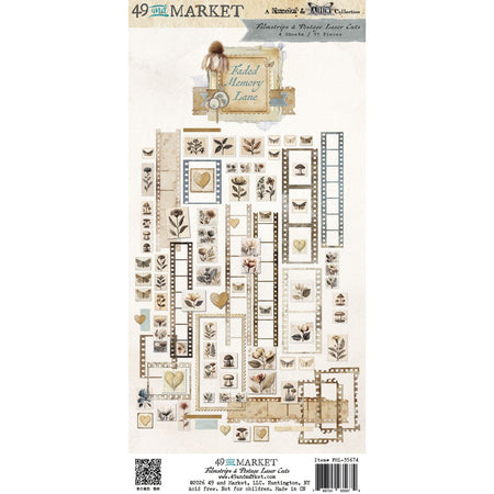 49 & Market Faded Memory Lane - Laser Cuts Filmstrips & Postage