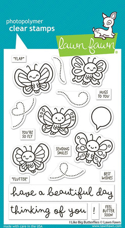 Lawn Fawn Clear Stamps - I Like Big Butterflies