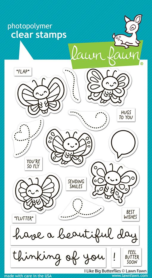 Lawn Fawn Clear Stamps - I Like Big Butterflies