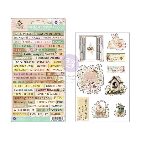 Prima Among The Wildflowers - Chipboard Stickers
