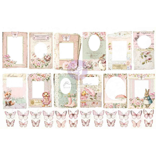Prima Sweet Spring - Ephemera Butterflies & Frames 72 Pieces