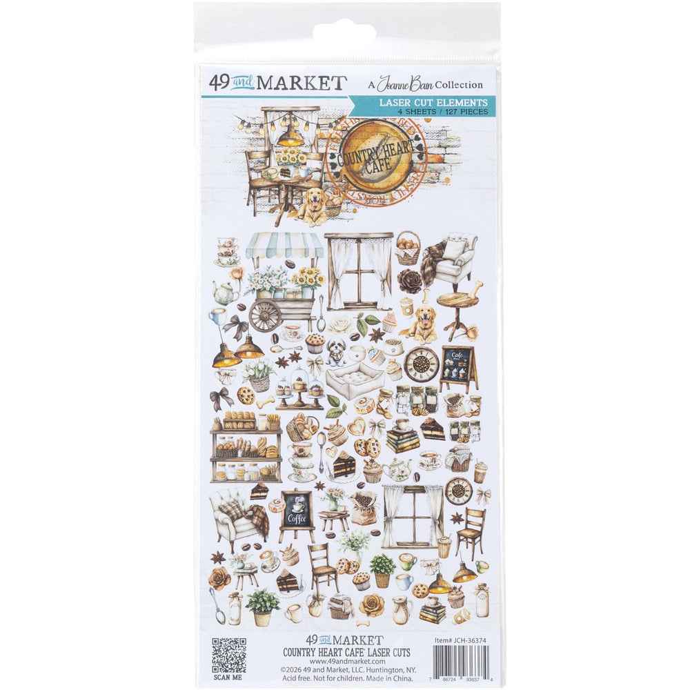49 & Market Country Heart Cafe - Laser Cut Elements