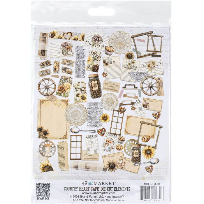 49 & Market Country Heart Cafe - Die Cut Elements