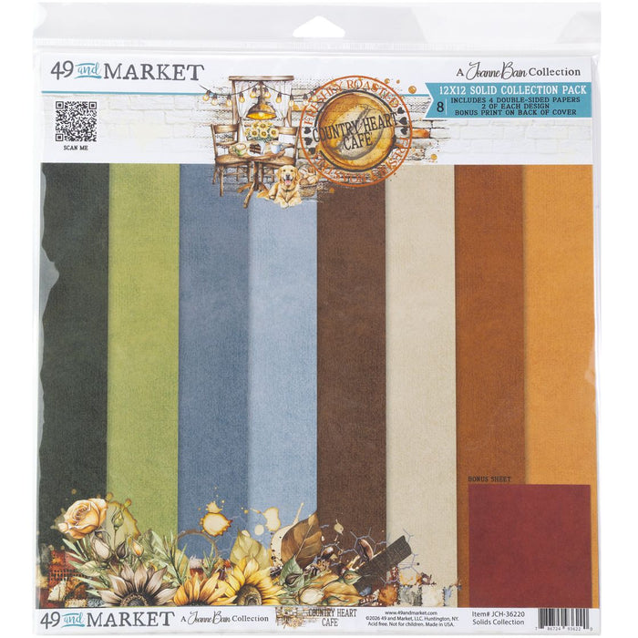49 & Market Country Heart Cafe - 12x12 Solids Collection Pack