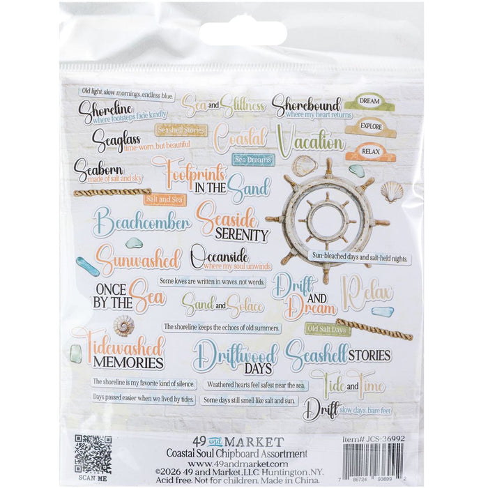 49 & Market Coastal Soul - Chipboard Set