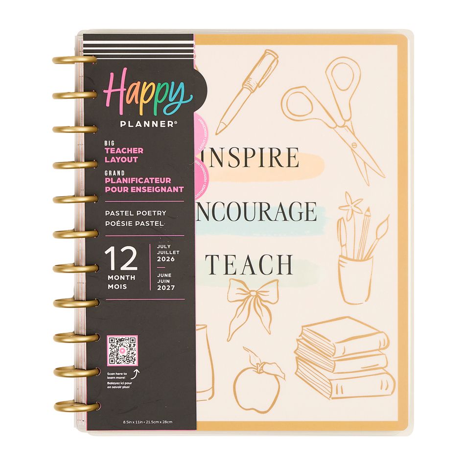 Me & My Big Ideas Happy Planner - Pastel Plans Big 12 Month Planner Jul 26 - Jun 27