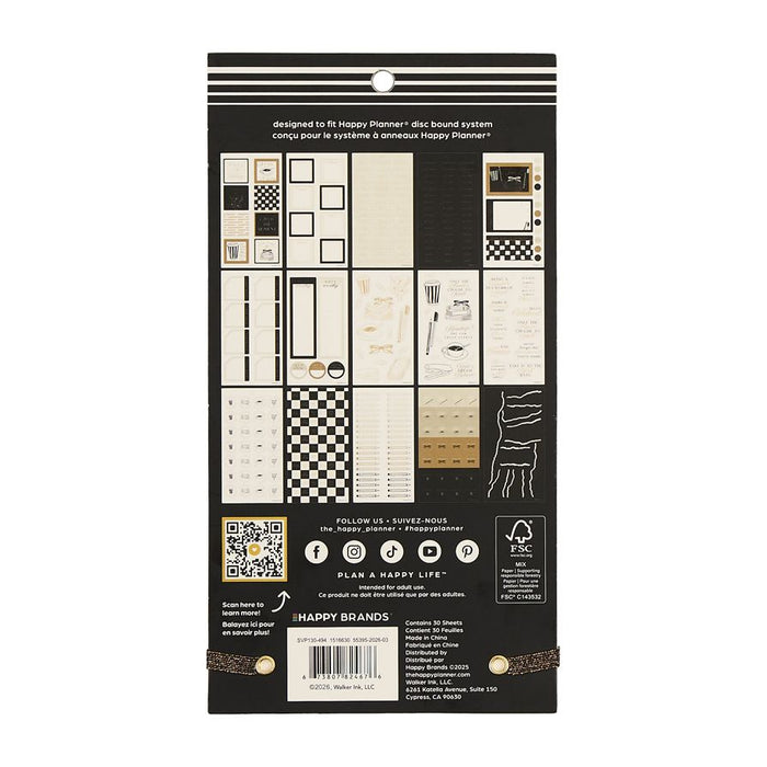 Me & My Big Ideas Happy Planner Sticker Value Pack 30 Sheets - Chalkboard Charm