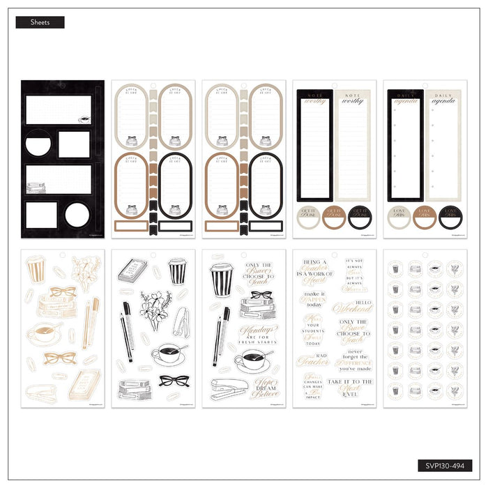 Me & My Big Ideas Happy Planner Sticker Value Pack 30 Sheets - Chalkboard Charm