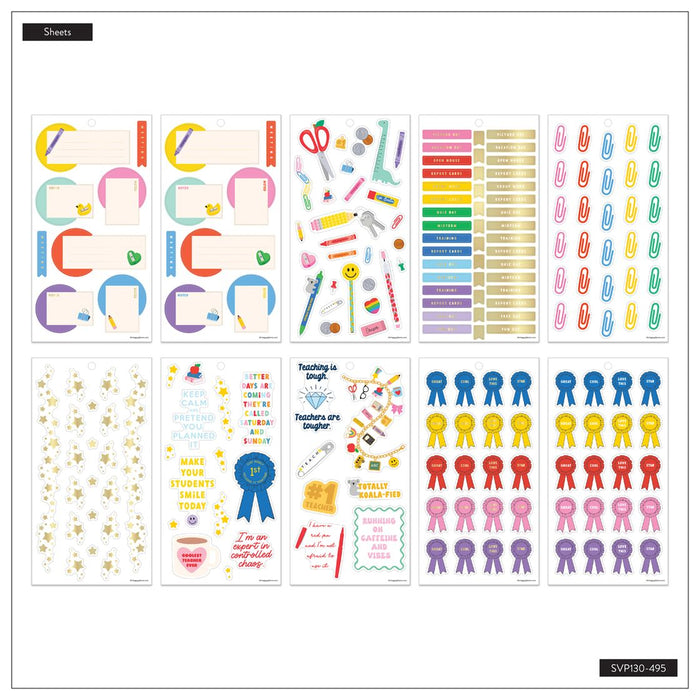 Me & My Big Ideas Happy Planner Sticker Value Pack 30 Sheets - Live Love Teach