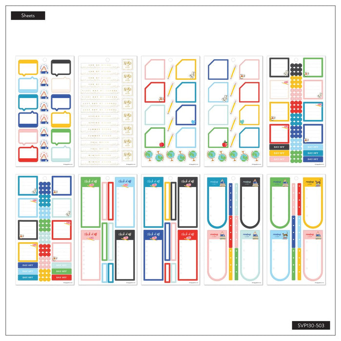 Me & My Big Ideas Happy Planner Sticker Value Pack 30 Sheets - Bright Lessons