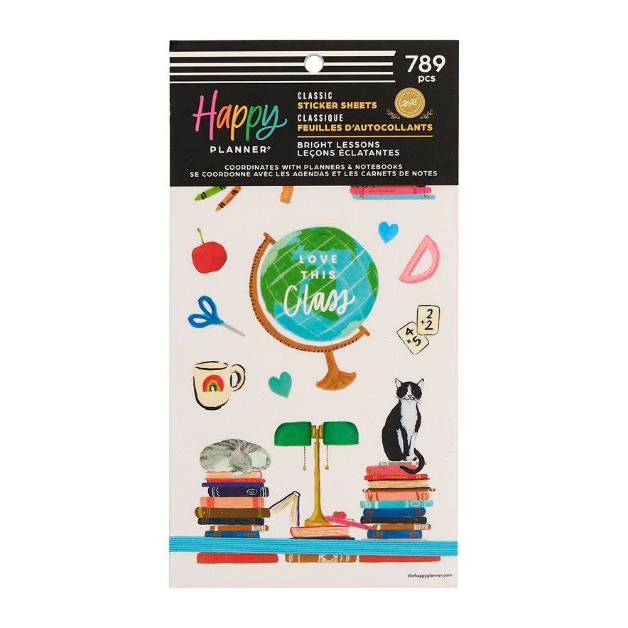 Me & My Big Ideas Happy Planner Sticker Value Pack 30 Sheets - Bright Lessons