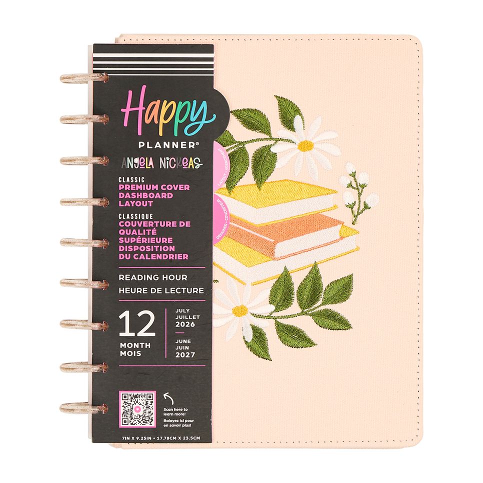 Me & My Big Ideas Happy Planner - Reading Hour Embroidered Classic 12 Month Planner Jul 2026 - Jun 2027