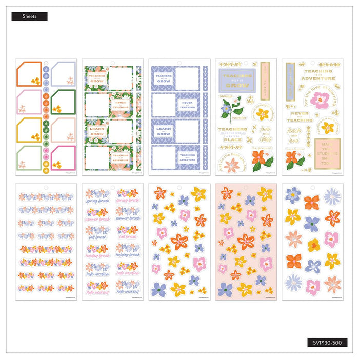 Me & My Big Ideas Happy Planner Sticker Value Pack 30 Sheets - Blossom Bright