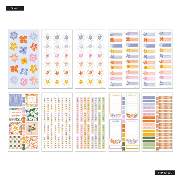 Me & My Big Ideas Happy Planner Sticker Value Pack 30 Sheets - Blossom Bright