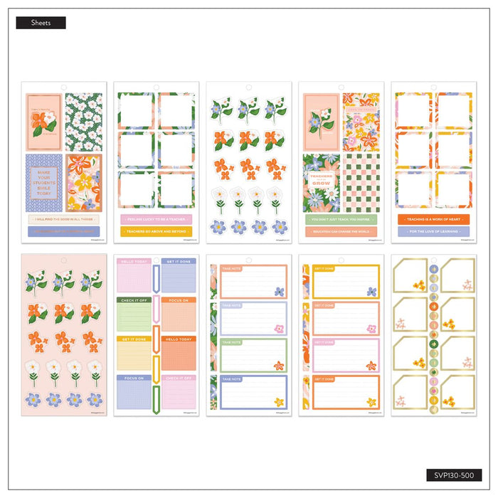 Me & My Big Ideas Happy Planner Sticker Value Pack 30 Sheets - Blossom Bright