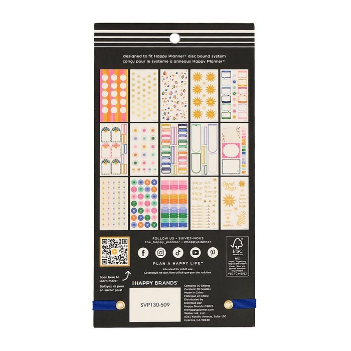 Me & My Big Ideas Happy Planner Sticker Value Pack 30 Sheets - Sunburst Bay