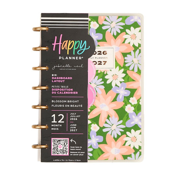 Me & My Big Ideas Happy Planner - Blossom Bright Mini Planner 12 Month Jul 26 - Jun 27