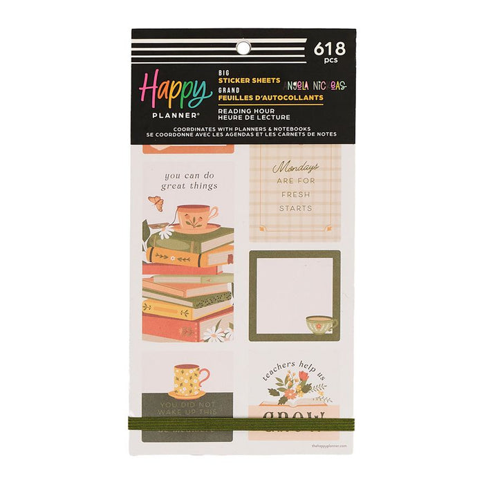Me & My Big Ideas Happy Planner Sticker Value Pack 30 Sheets - Reading Hour Teacher