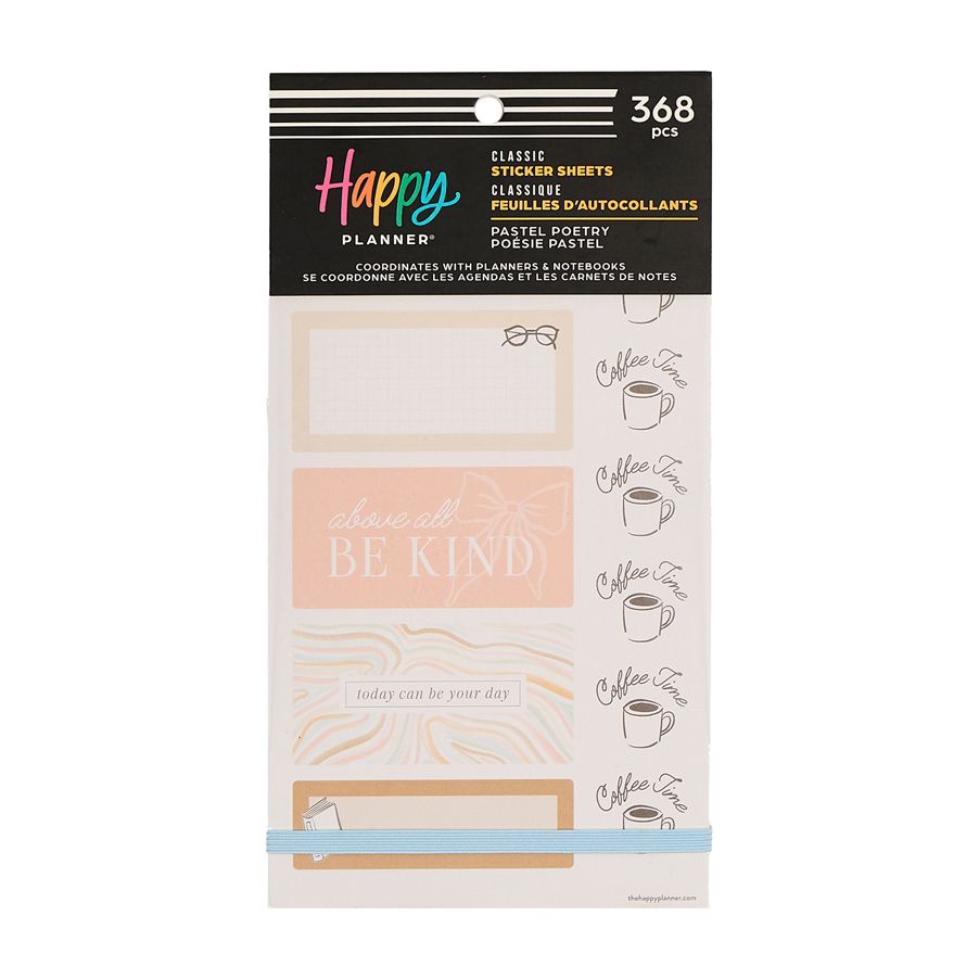 Me & My Big Ideas Happy Planner Sticker Value Pack 30 Sheets - Pastel Poetry