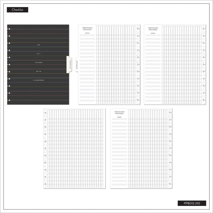 Me & My Big Ideas Happy Planner - School Doodles Ivory Big 12 Month Planner Jul 26 - Jun 27