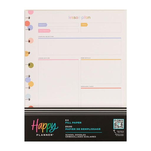 Me & My Big Ideas Happy Planner - School Doodles Big Fill Paper