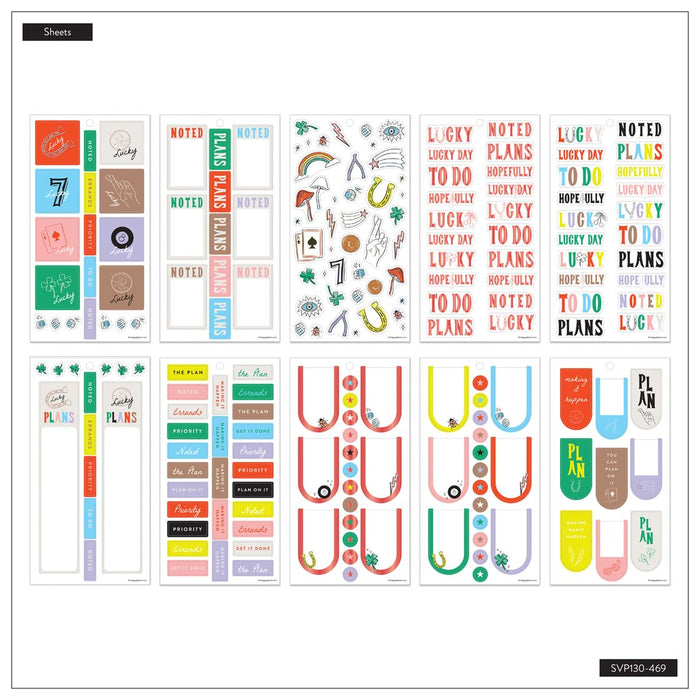 Me & My Big Ideas Happy Planner Sticker Value Pack 30 Sheets - Lucky Day