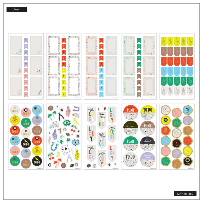 Me & My Big Ideas Happy Planner Sticker Value Pack 30 Sheets - Lucky Day