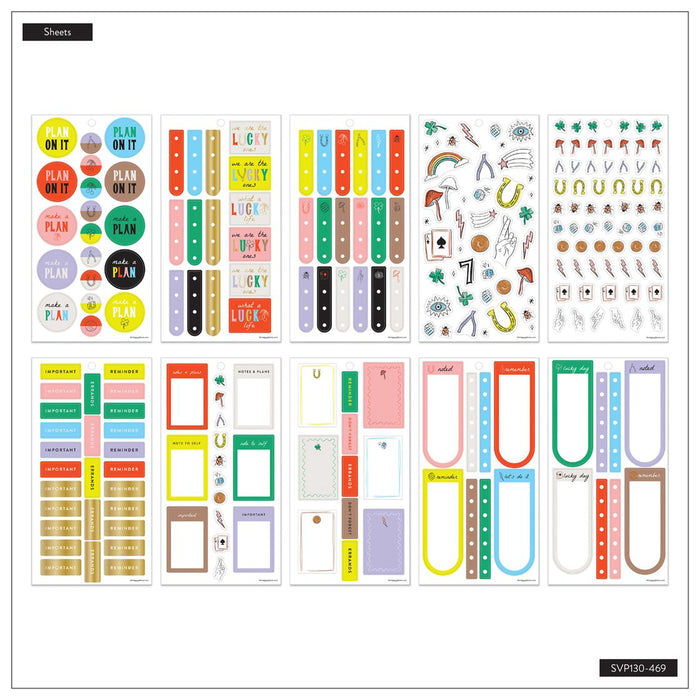 Me & My Big Ideas Happy Planner Sticker Value Pack 30 Sheets - Lucky Day
