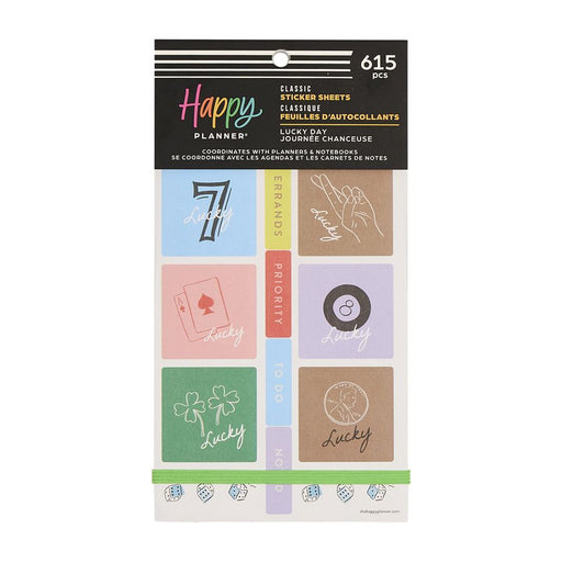 Me & My Big Ideas Happy Planner Sticker Value Pack 30 Sheets - Lucky Day