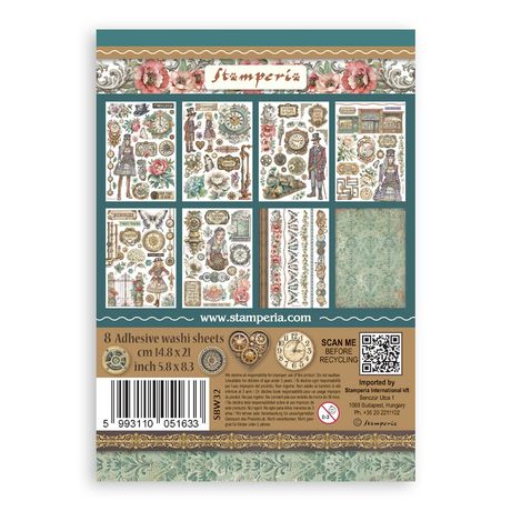 Stamperia Gardens Of Time - A5 Washi Pad