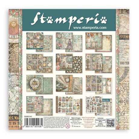 Stamperia Gardens Of Time - 8x8 Paper Pack