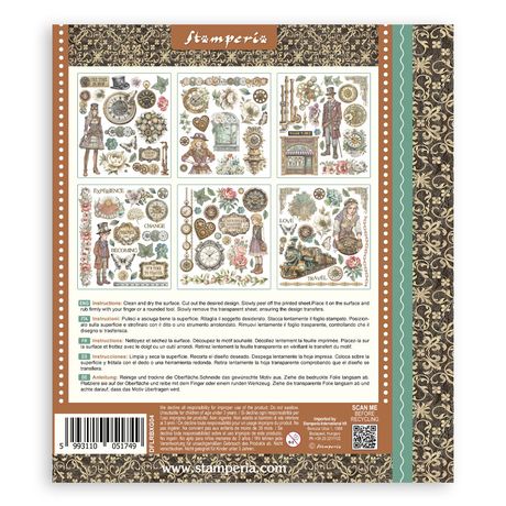 Stamperia Gardens Of Time - Rub-On Selection
