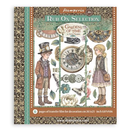 Stamperia Gardens Of Time - Rub-On Selection