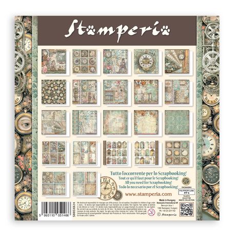Stamperia Gardens Of Time - 8x8 Maxi Paper Pack