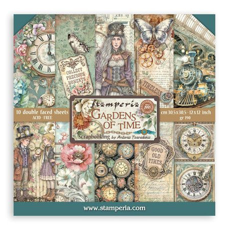 Stamperia Gardens Of Time - 12x12 Paper Pack
