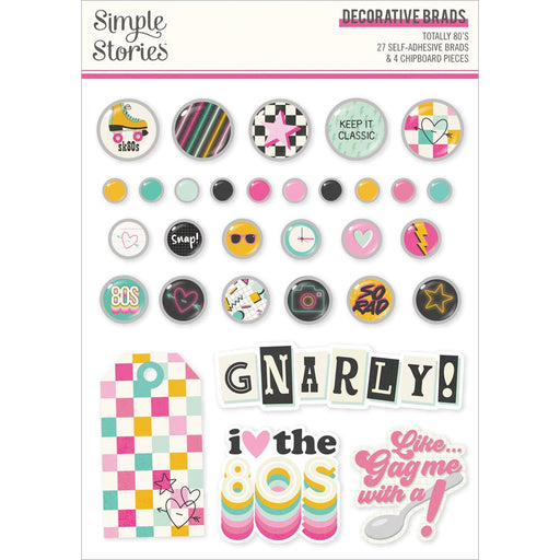Simple Stories Totally 80's - Decorative Brads
