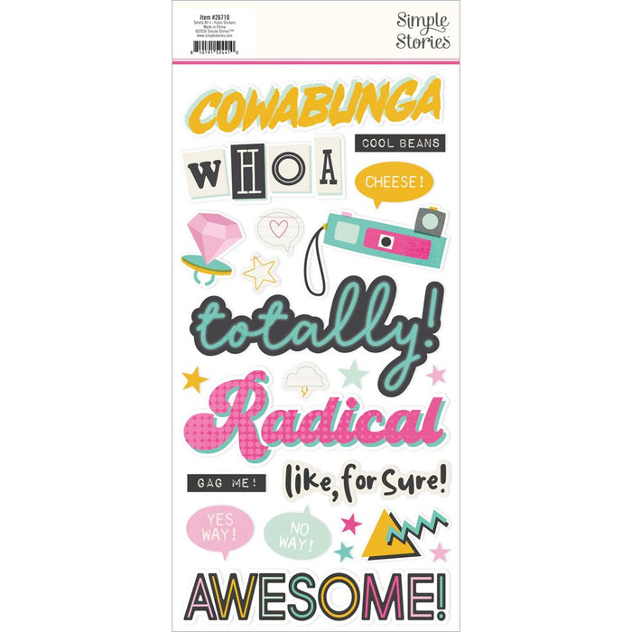 Simple Stories Totally 80's - Foam Stickers